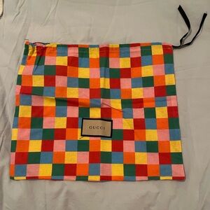 Authentic Gucci Colorful Checkered dust bag